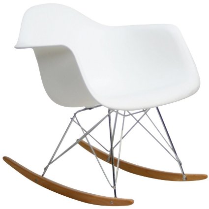 Replica Eames Rar Rocking Chair White