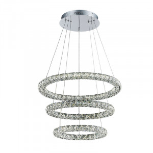 LED Crystal 3 Tier Ring Chandelier 1