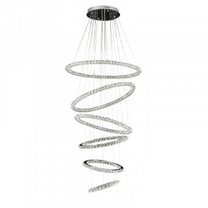 LED Crystal 6 Tier Ring Chandelier 1