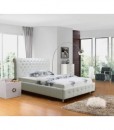 Valent pu leather bed white sml