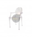 Replica Philippe Starck Louis Ghost Arm Chair - Clear Transparent